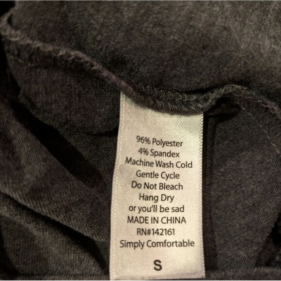 LuLaRoe Julia T Shirt Dress Gray Heathered Stars Scoop Neck Stretch Womens Small - Picture 6 of 6